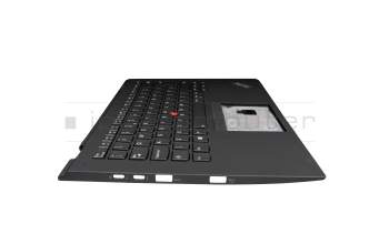 01HY919 original Lenovo keyboard incl. topcase UK (english) black/black with backlight and mouse-stick