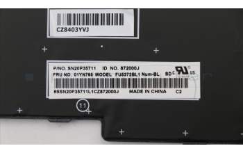 Lenovo 01YN765 NB_KYB FRU COMO NM,LTN,KB-BL,SV,SE