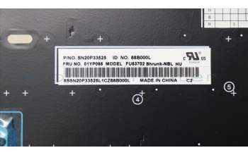 Lenovo 01YP095 NB_KYB FRU COMO SK,LTN,KB,BK,HU