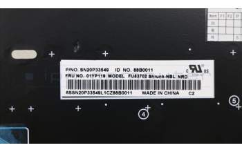 Lenovo 01YP119 NB_KYB FRU COMO SK,LTN,KB,BK,NRD