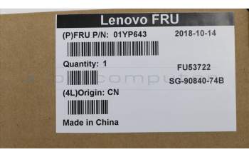 Lenovo 01YP643 NB_KYB FRU COMO NM,LTN,KB,BK,LAS