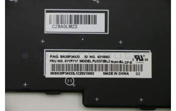 Lenovo 01YP717 NB_KYB FRU COMO NM,LTN,KB-BL,BK,CFE