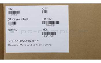 Lenovo 01YU078 MECH_ASM CS16_2BCP,MYLAR,BLACK,CHY