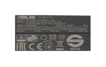 0A001-00443200 original Asus USB-C AC-adapter 65.0 Watt EU wallplug