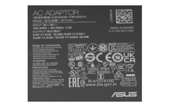 0A001-00443500 original Asus USB-C AC-adapter 65.0 Watt