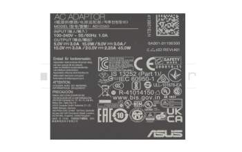 0A001-00695300 original Asus USB-C AC-adapter 45.0 Watt