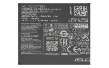 0A001-01103000 original Asus AC-adapter 45.0 Watt