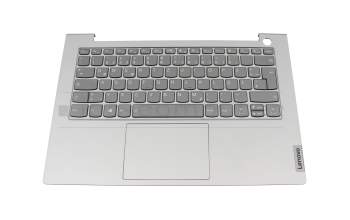 0BJ0892 original Lenovo keyboard incl. topcase DE (german) grey/grey with backlight