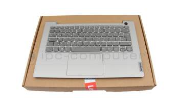 0BJ0892 original Lenovo keyboard incl. topcase DE (german) grey/grey with backlight