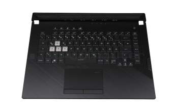 0K06-000N0A2 original Asus keyboard incl. topcase DE (german) black/transparent/black with backlight