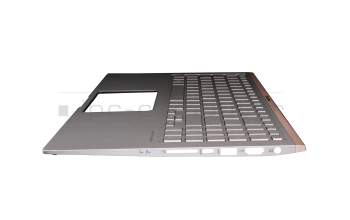 0KN1-622SF16 original Pegatron keyboard incl. topcase SF (swiss-french) silver/silver with backlight