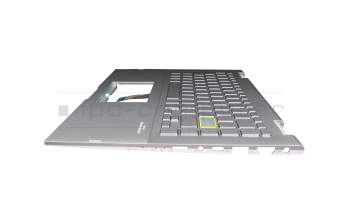 0KN1-BS1GE12 Rev.R1.0 original Pega keyboard incl. topcase DE (german) silver/silver with backlight