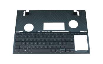 0KN1-BY1GE23 R2.0 original Pegatron keyboard incl. topcase DE (german) blue/blue with backlight