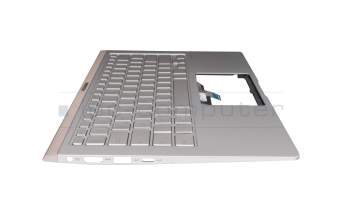 0KNB0-262HG00 original Asus keyboard incl. topcase DE (german) silver/silver with backlight