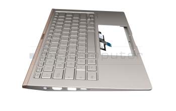 0KNB0-262WGE00 original Asus keyboard incl. topcase DE (german) silver/silver with backlight