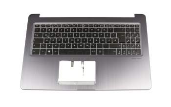 0KNB0-5605GE00 original Asus keyboard incl. topcase DE (german) black/grey with backlight