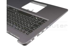 0KNB0-5605GE00 original Asus keyboard incl. topcase DE (german) black/grey with backlight