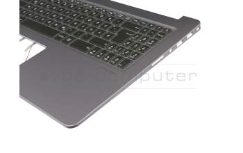 0KNB0-5605GE00 original Asus keyboard incl. topcase DE (german) black/grey with backlight