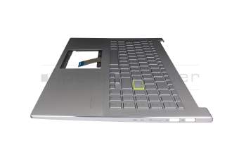 0KNB0-560HGE00 original Pega keyboard incl. topcase DE (german) silver/silver with backlight