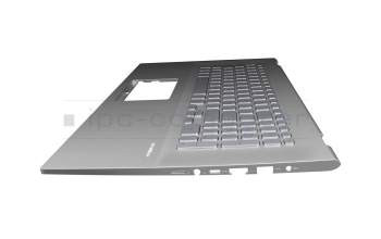 0KNB0-561CGE00 original Asus keyboard incl. topcase DE (german) silver/silver with backlight