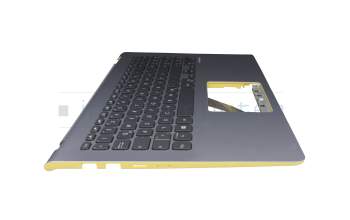 0KNB0-5634GE00 original Asus keyboard incl. topcase DE (german) black/silver/yellow with backlight silver/yellow