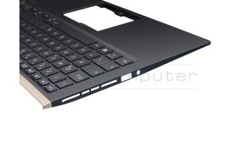 0KNB0-563AGE00 original Asus keyboard incl. topcase DE (german) blue/blue with backlight