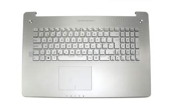 0KNB0-6625SF00 original Asus keyboard incl. topcase SF (swiss-french) silver/silver with backlight