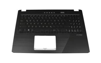 0KNB0-860BGE00 original Asus keyboard incl. topcase DE (german) black/black with backlight