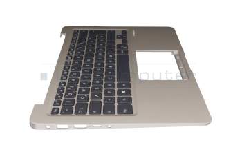 0KNB0-F622GE00 original Asus keyboard incl. topcase DE (german) black/champagne with backlight