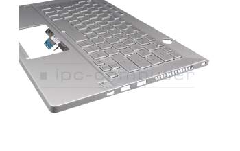 0KNR0-2617GE00 original Asus keyboard incl. topcase DE (german) silver/silver with backlight