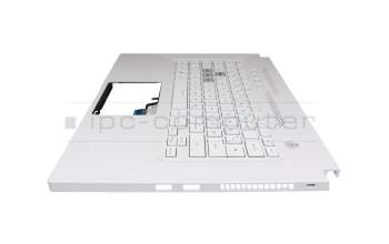 0KNR0-261DGE00 original Asus keyboard incl. topcase DE (german) white/white with backlight