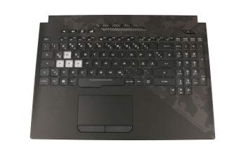 0KNR0-6614GE00 original Asus keyboard incl. topcase DE (german) black/black with backlight