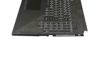 0KNR0-6614GE00 original Asus keyboard incl. topcase DE (german) black/black with backlight