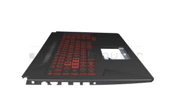 0KNR0-661CFR00 original Asus keyboard incl. topcase FR (french) black/red/black with backlight