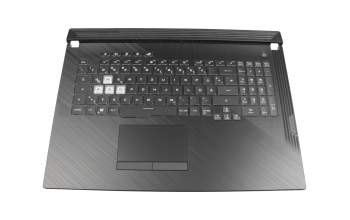 0KNR0-661LGE00 original Asus keyboard incl. topcase DE (german) black/black with backlight - without keystone slot -