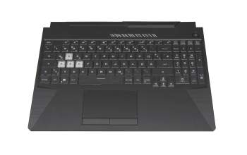 0KNR0-681MGE00 original Asus keyboard incl. topcase DE (german) black/transparent/black with backlight