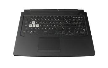 0KNR0-681WUS00 original Asus keyboard incl. topcase US (english) black/transparent/grey with backlight