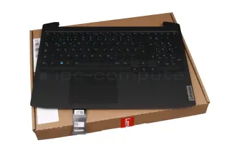 5CB0Y99482 original Lenovo keyboard incl. topcase DE (german) black/black with backlight