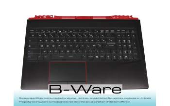 T1GE6R Keyboard incl. topcase FR (french) black/black/red with backlight b-stock