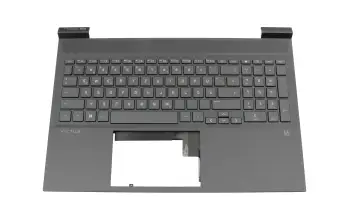 M75757-041 original HP keyboard incl. topcase DE (german) black/black with backlight