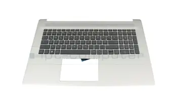 N39375-041 original HP keyboard incl. topcase DE (german) grey/silver