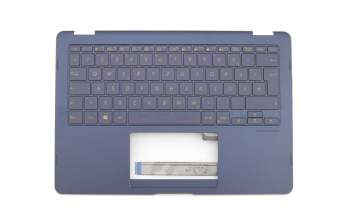 102-016N2LHC01 original Asus keyboard incl. topcase DE (german) black/blue with backlight