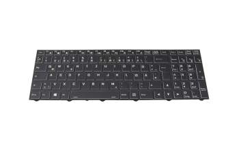 102-018H9LHA04 original Clevo keyboard DE (german) black/black with backlight RGB