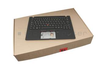 102-18F86LHC01C original Lenovo keyboard incl. topcase DE (german) black/black with backlight and mouse-stick