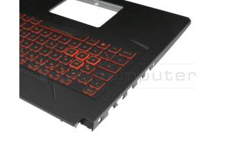 13N1-6EA0411 original Asus keyboard incl. topcase DE (german) black/red/black with backlight