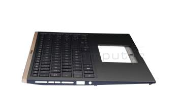 13N1-9OA8011 original Asus keyboard incl. topcase DE (german) blue/blue with backlight