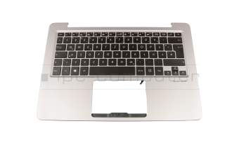 13NB0CP1P02011-1 original Asus keyboard incl. topcase DE (german) black/silver with backlight