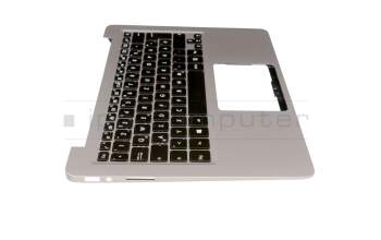 13NB0CP1P02011-1 original Asus keyboard incl. topcase DE (german) black/silver with backlight