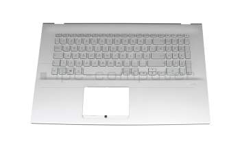 13NB0L60M01011 original Asus keyboard incl. topcase DE (german) silver/silver with backlight