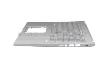 13NB0MZ1P04015-3 original Asus keyboard incl. topcase DE (german) grey/silver